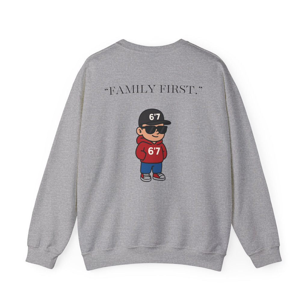 FEAR NONE 6'7 UNISEX CREWNECK SWEATSHIRT BACK LOGO