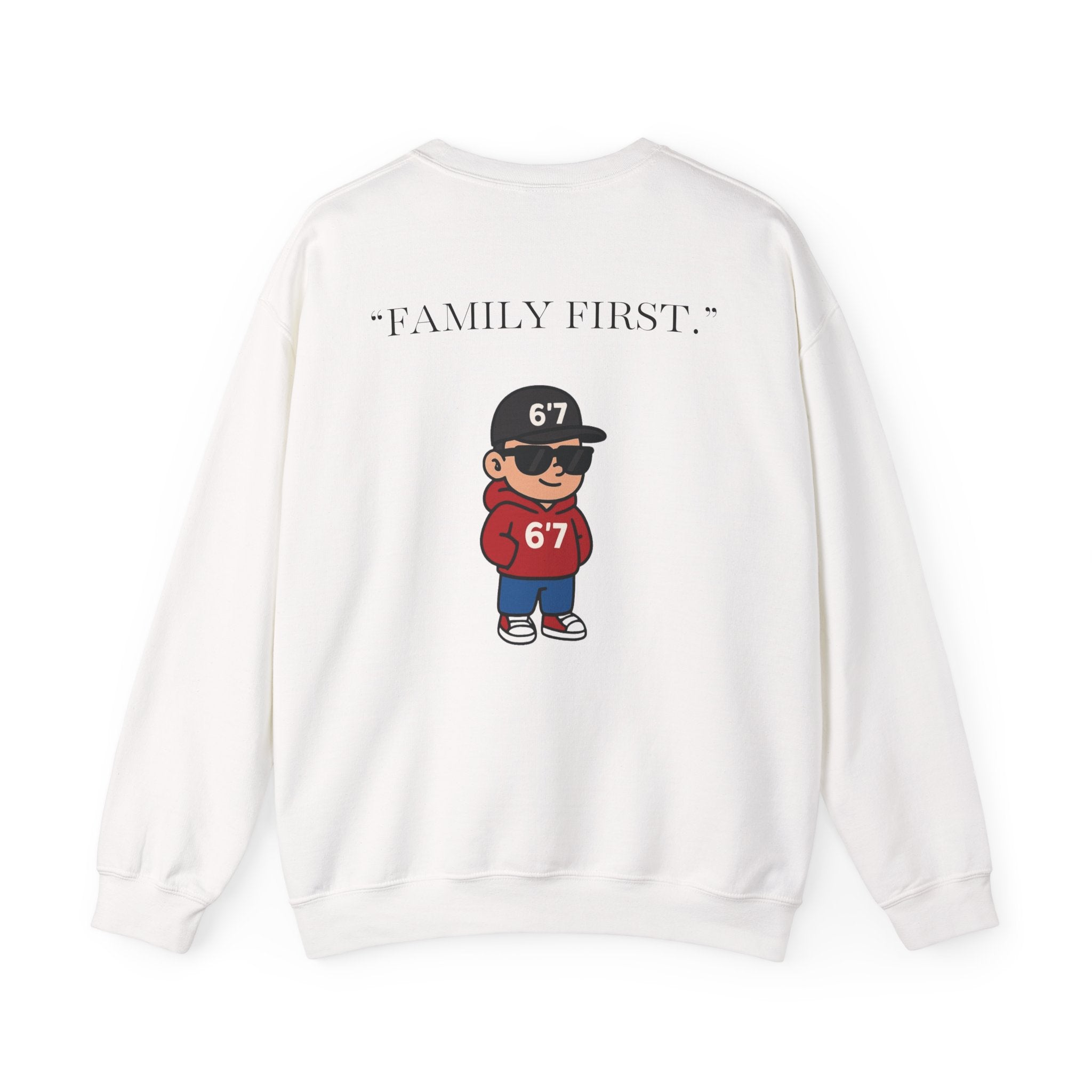 FEAR NONE 6'7 UNISEX CREWNECK SWEATSHIRT BACK LOGO