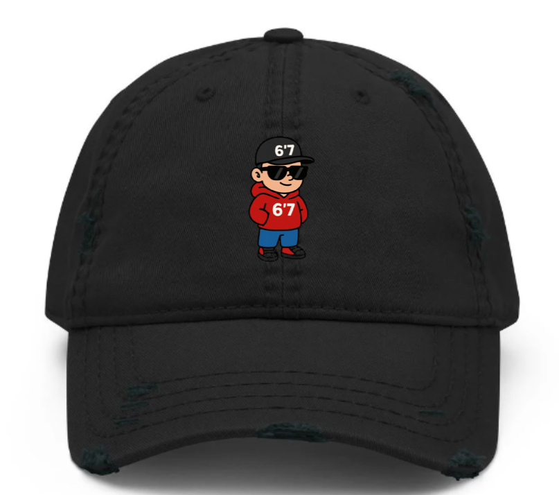 "FEAR NONE. 6'7" BLACK CAP - LOGO